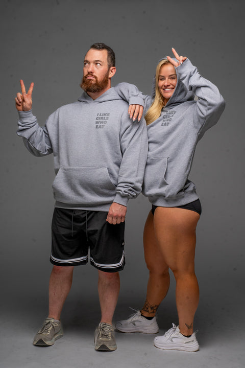 DELLE Athletics I Like Girls Who Eat Men's Hoodie by Dani Speegle